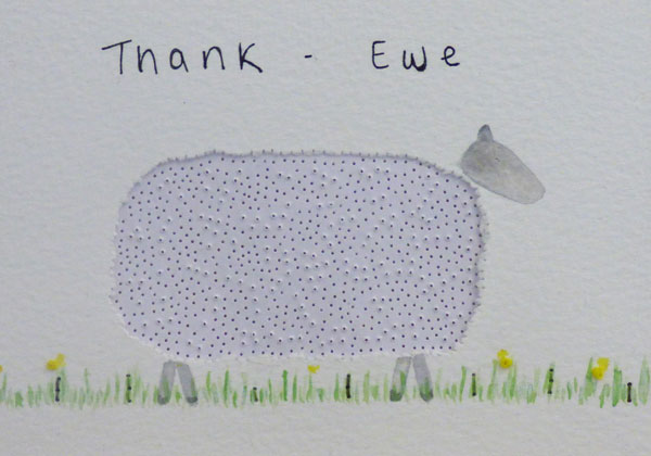Thank ewe novelty greeting card