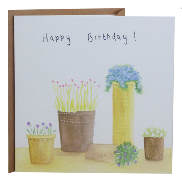 Hand painted greeting card